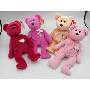 Beanie Baby Lot Dearest Baby Girl Valentina Mother 2004 Plush Vintage Bear Ty